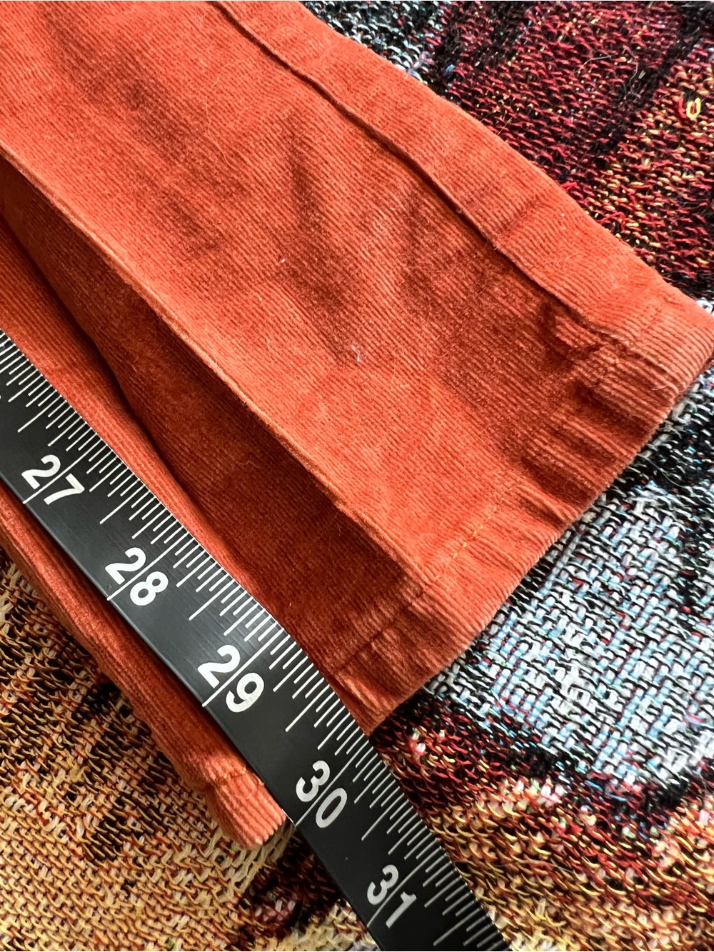 Corduroy Pants in Sage Green and Rust - Classic Casual Fit - Picture 10 of 12
